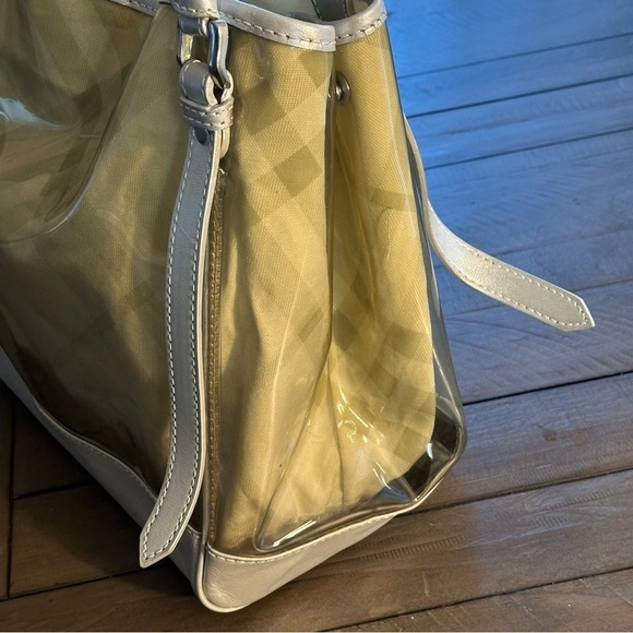 💎BURBERRY Transparent Nova Check Large Tote Bag💎 - Picture 3 of 16